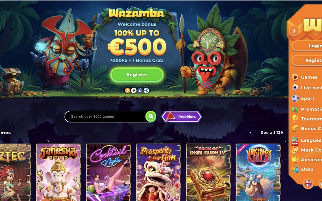 Wazamba Casino ▷ Bonus de 100% + 200 FreeSpins